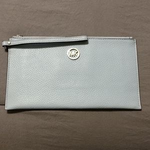 Michael Kors Large Wristlet Light Blue